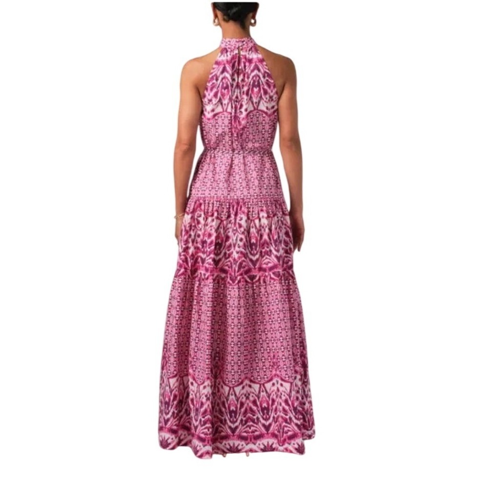 Calypso St Barth Brigitte Batik Magenta Print Maxi Dress Medium - Picture 2 of 16